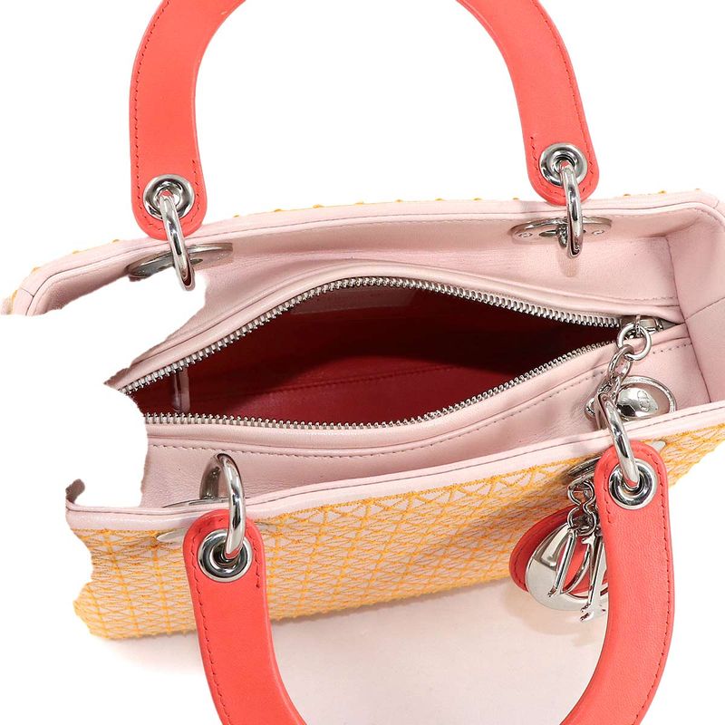 Dior 2-Way Bag Leather Main Item: Pink Orange