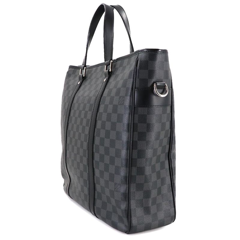 Louis Vuitton Damier Graphite Tadao 2-Way Tote Shoulder Bag Black Gray