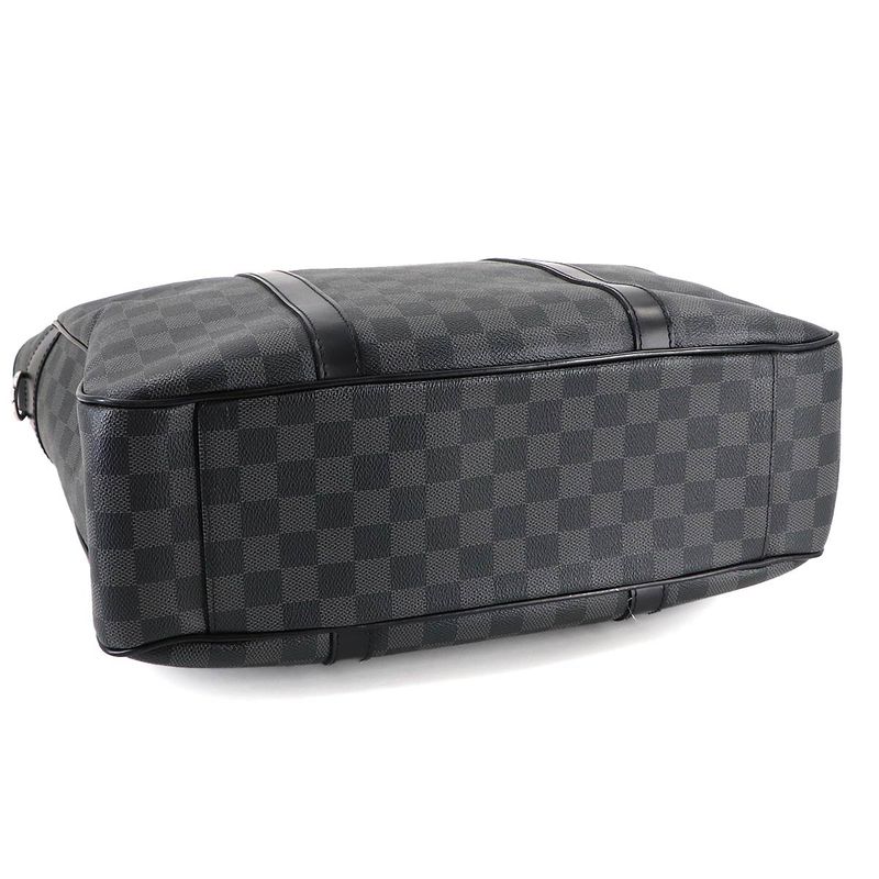 Louis Vuitton Damier Graphite Tadao 2-Way Tote Shoulder Bag Black Gray