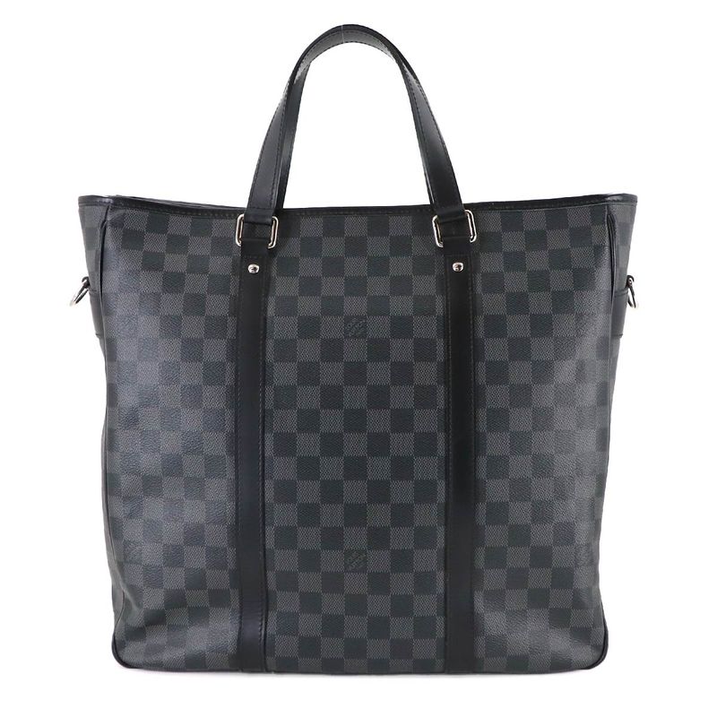 Louis Vuitton Damier Graphite Tadao 2-Way Tote Shoulder Bag Black Gray