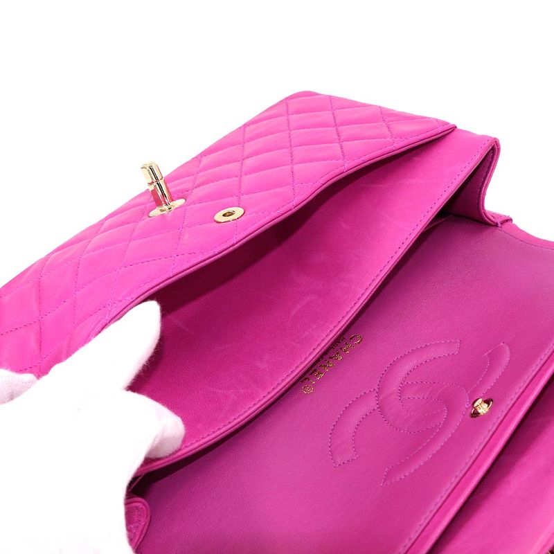 Chanel Quilted 25 Chain Shoulder Bag Lambskin Pink Gold Main Item: