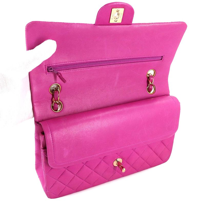 Chanel Quilted 25 Chain Shoulder Bag Lambskin Pink Gold Main Item: