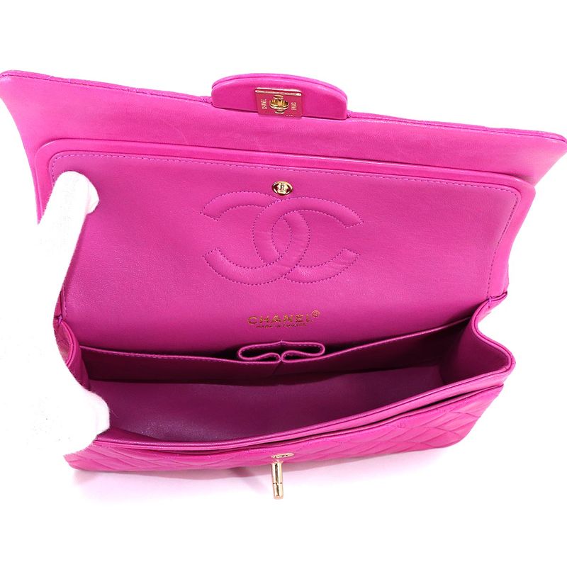 Chanel Quilted 25 Chain Shoulder Bag Lambskin Pink Gold Main Item: