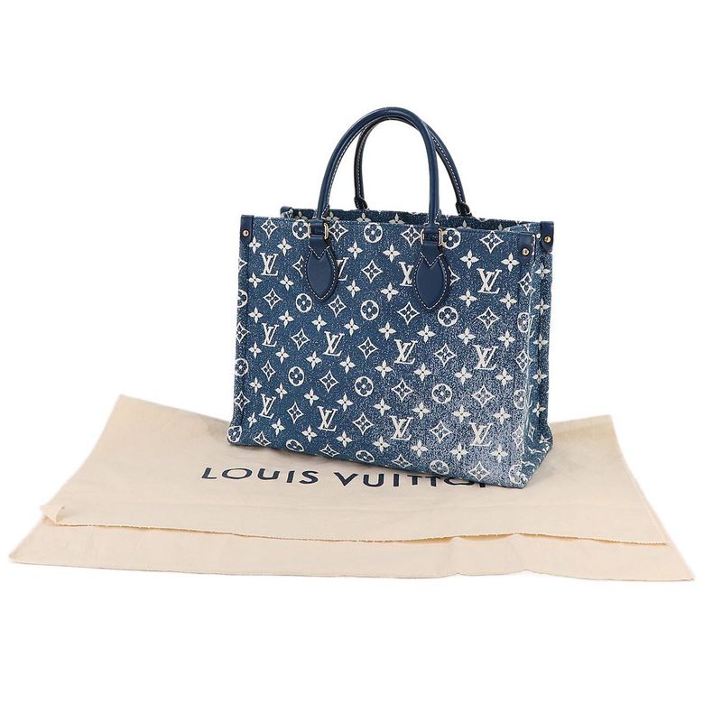 Louis Vuitton Monogram Jacquard Denim on the Go MM 2-Way Tote