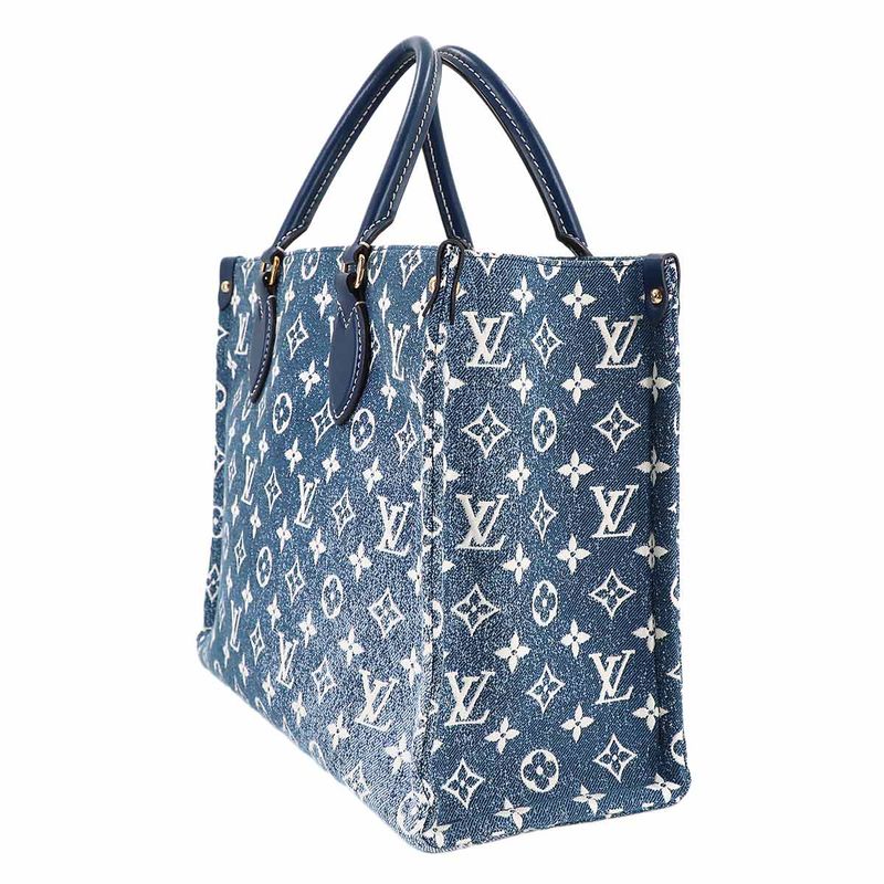 Louis Vuitton Monogram Jacquard Denim on the Go MM 2-Way Tote