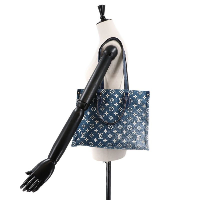 Louis Vuitton Monogram Jacquard Denim on the Go MM 2-Way Tote