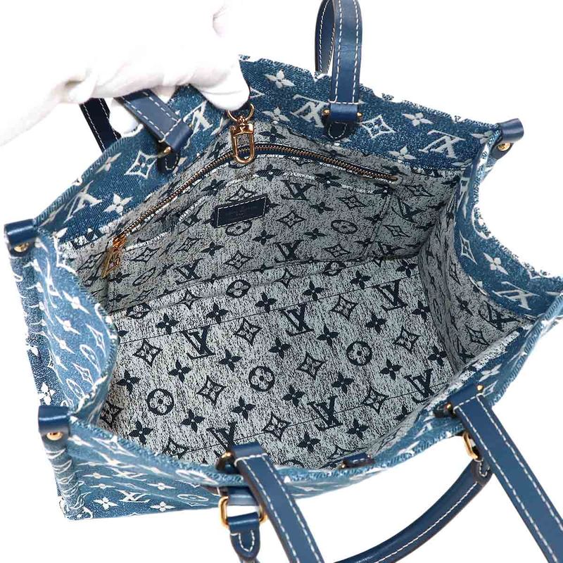 Louis Vuitton Monogram Jacquard Denim on the Go MM 2-Way Tote