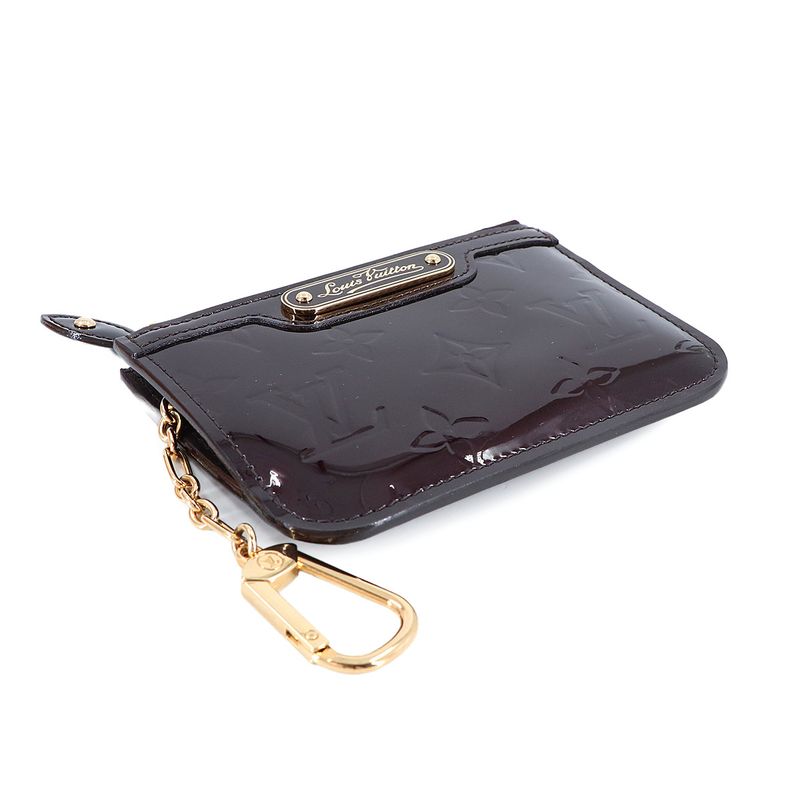 Louis Vuitton Monogram Vernis Pochette Cles NM Coin Case Leather Main Item :amarante