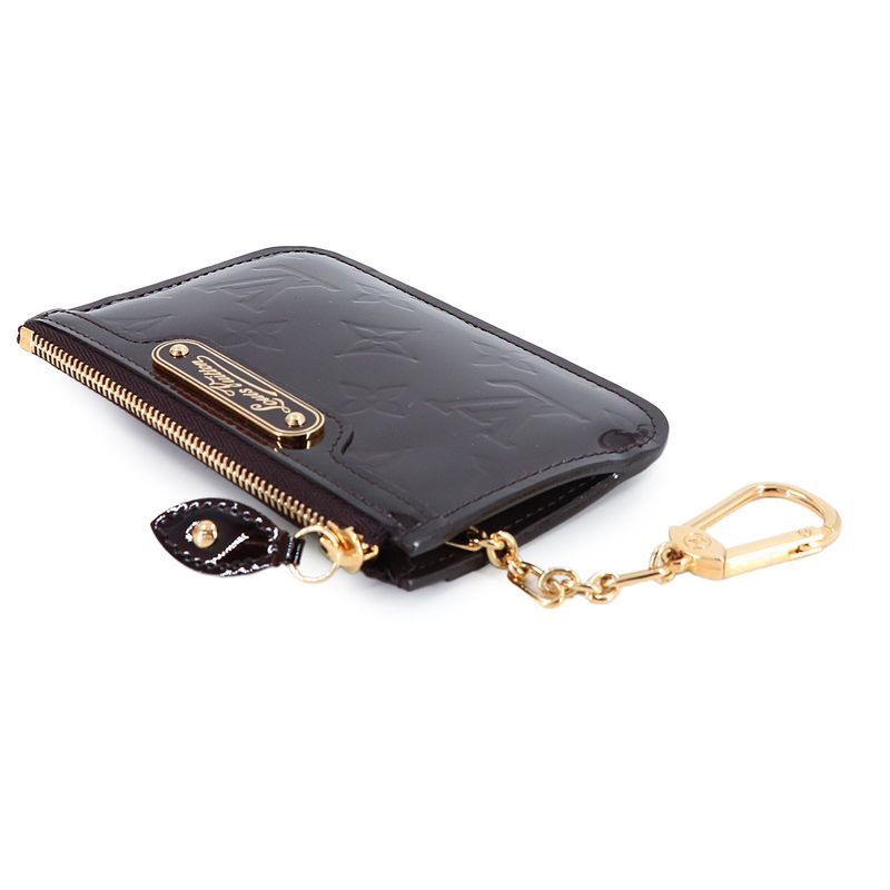 Louis Vuitton Monogram Vernis Pochette Cles NM Coin Case Leather Main Item :amarante