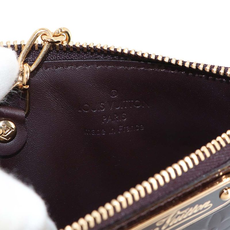 Louis Vuitton Monogram Vernis Pochette Cles NM Coin Case Leather Main Item :amarante