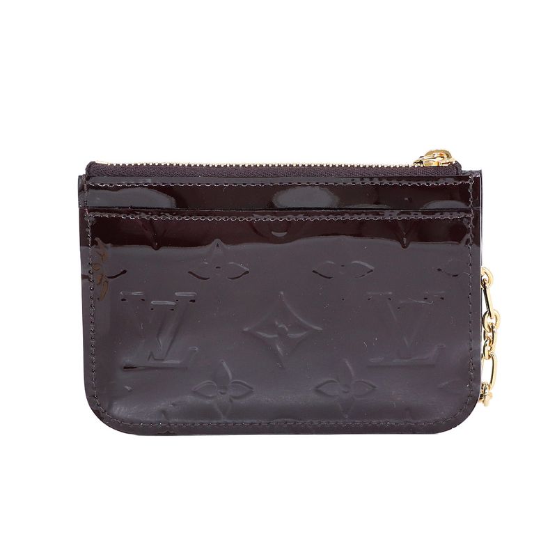 Louis Vuitton Monogram Vernis Pochette Cles NM Coin Case Leather Main Item :amarante
