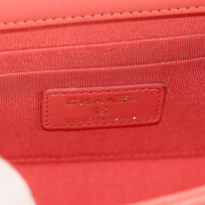 Chanel Trendy CC Quilted Chain Shoulder Bag Lambskin Pink Gold