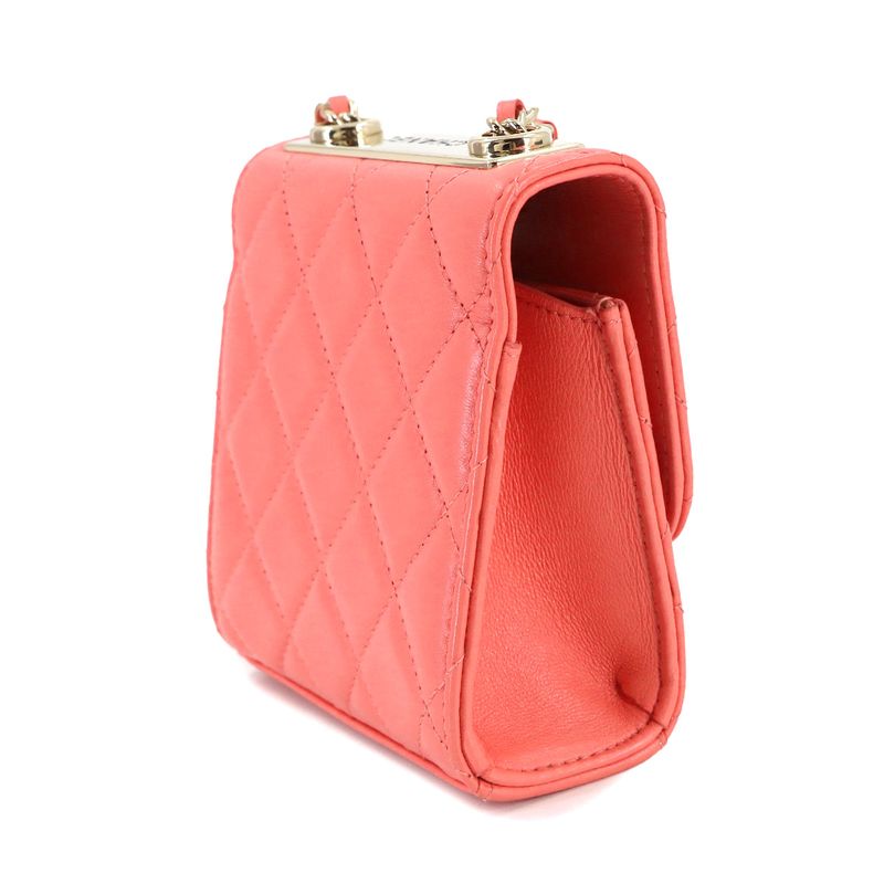 Chanel Trendy CC Quilted Chain Shoulder Bag Lambskin Pink Gold