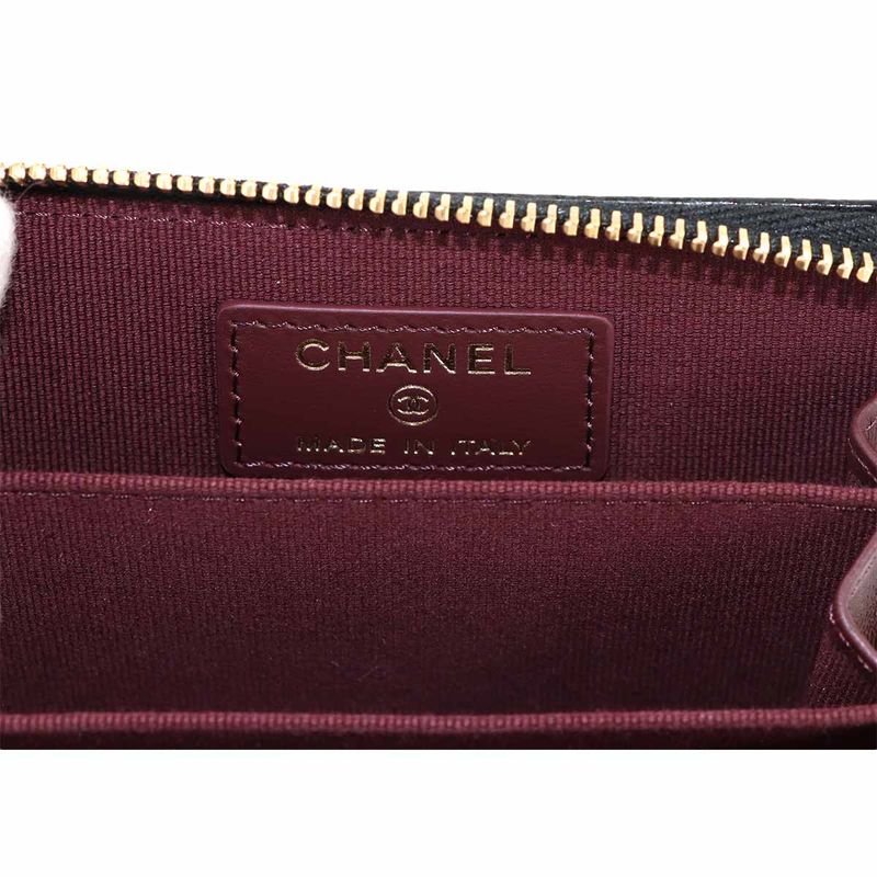 Chanel Quilted Classic Zip Coin Purse Caviar Leather