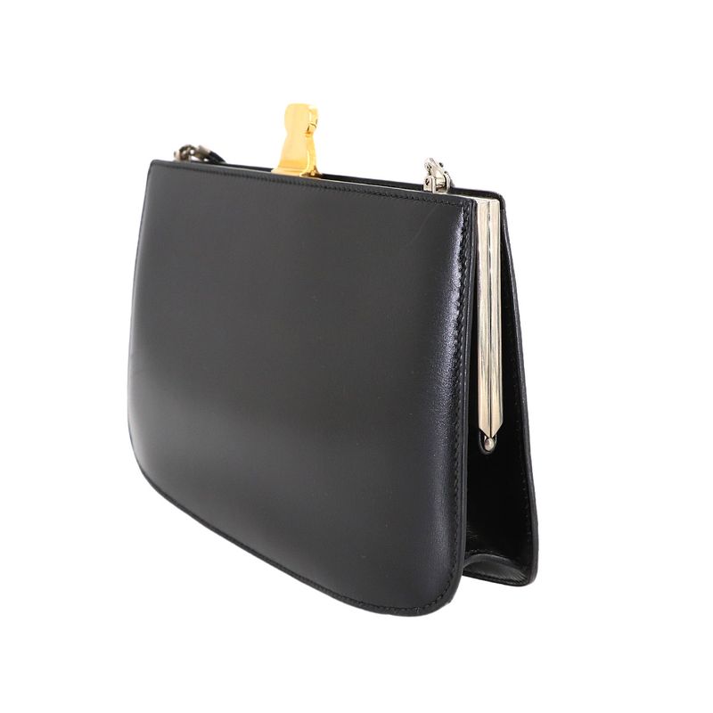 Hermes Sac Amaris Champagne Shoulder Bag Box Calf Black Main Item:
