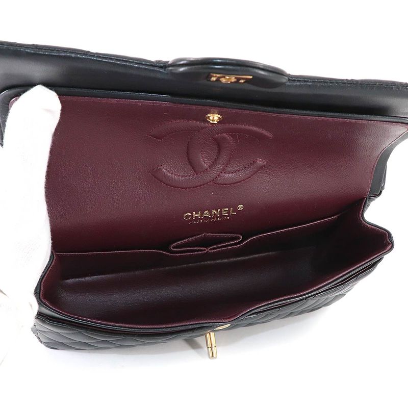 Chanel Quilted 25 Chain Shoulder Bag Lambskin Black Gold Main Item: