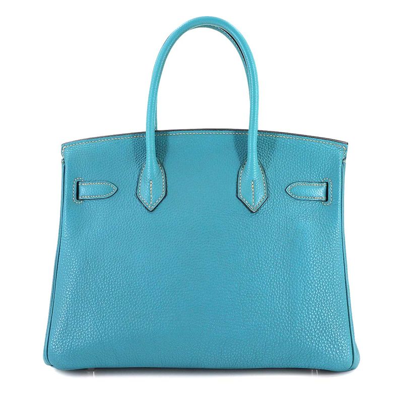 Hermes Birkin 30 Togo Blue Jean Hand Bag Silver Main Item: