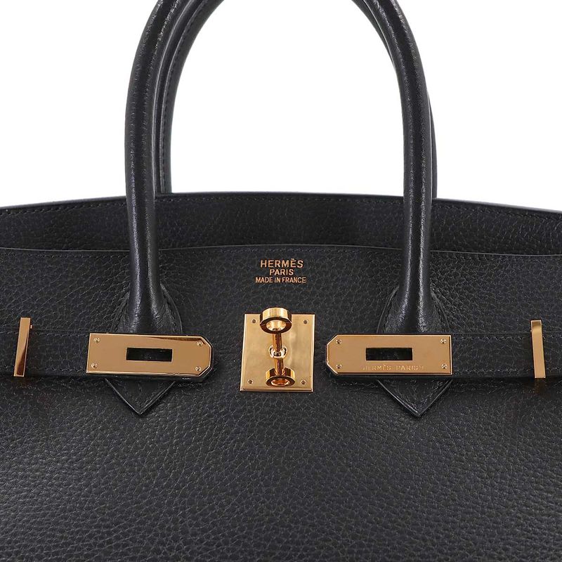 Hermes Birkin 35 Ardennes Black Hand Bag Gold Main Item: