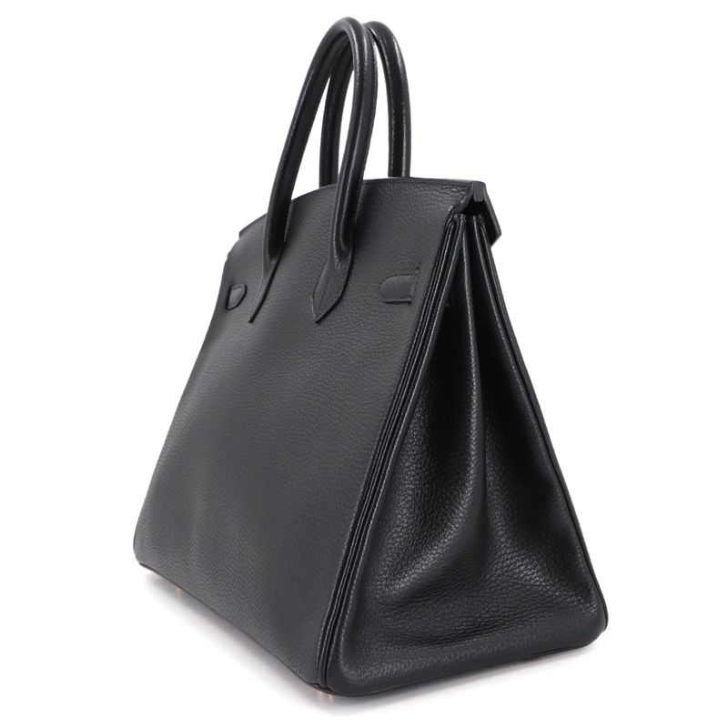 Hermes Birkin 35 Ardennes Black Hand Bag Gold Main Item: