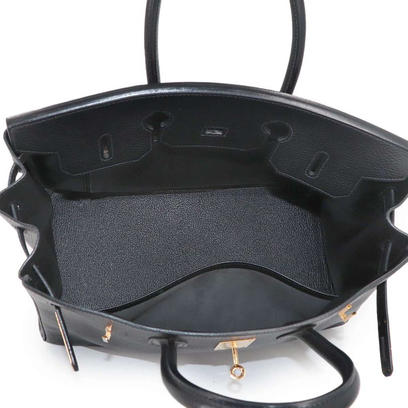 Hermes Birkin 35 Ardennes Black Hand Bag Gold Main Item: