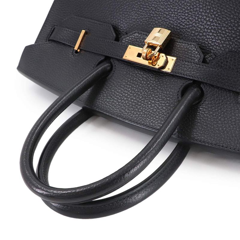 Hermes Birkin 35 Ardennes Black Hand Bag Gold Main Item: