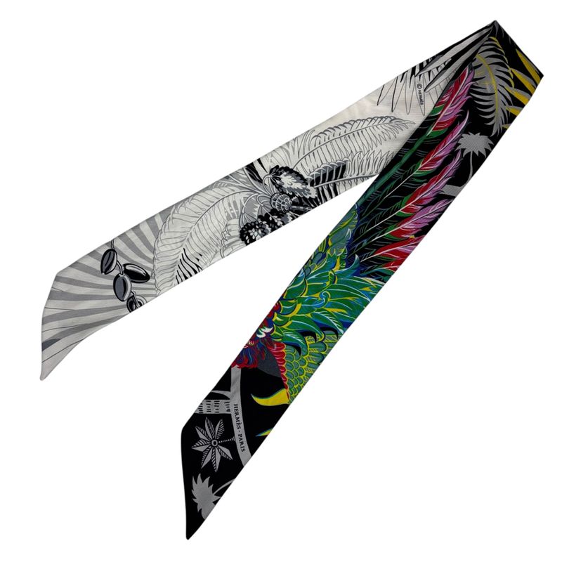 Hermes Twill Scarf Silk Mythiques Phoenix Iage Multicolor