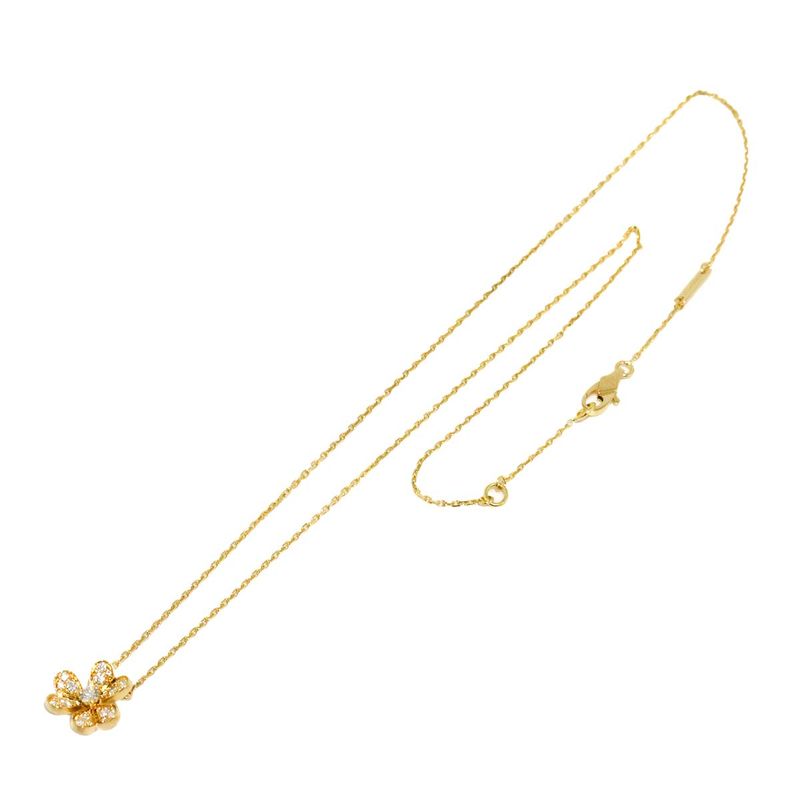 Van Cleef & Arpels Frivole Diamond Mini Necklace 18K YG