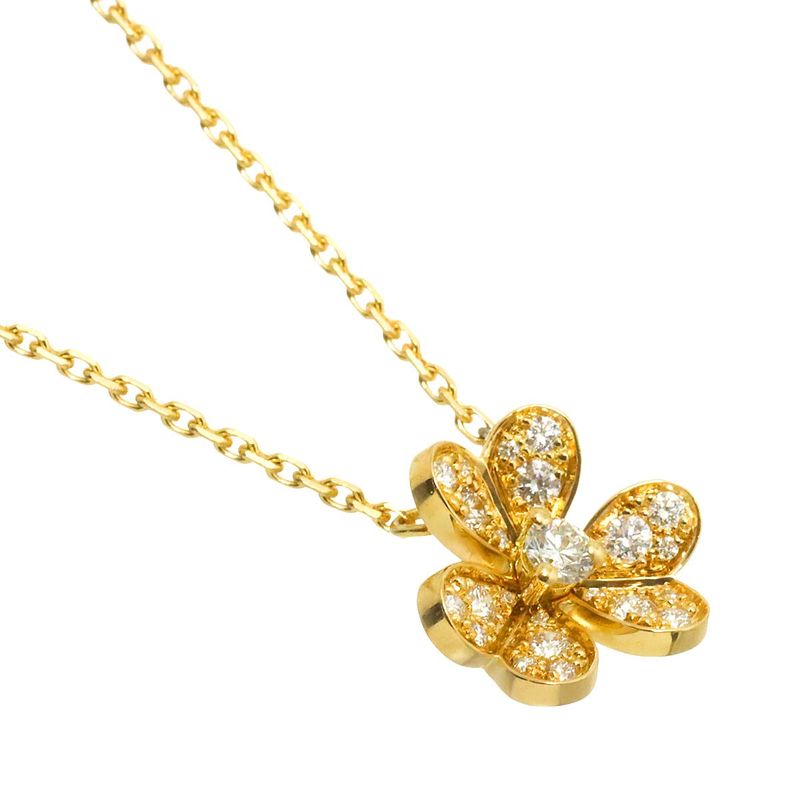 Van Cleef & Arpels Frivole Diamond Mini Necklace 18K YG