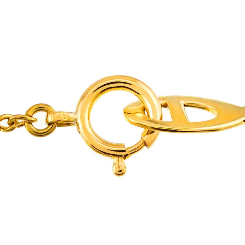 Dior Diamond Ruby Saffiano Necklace 18K YG Yellow Gold