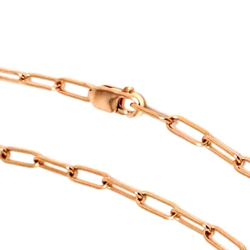 Tiffany & Co. Rock Small Pink Saffiano Necklace 18K