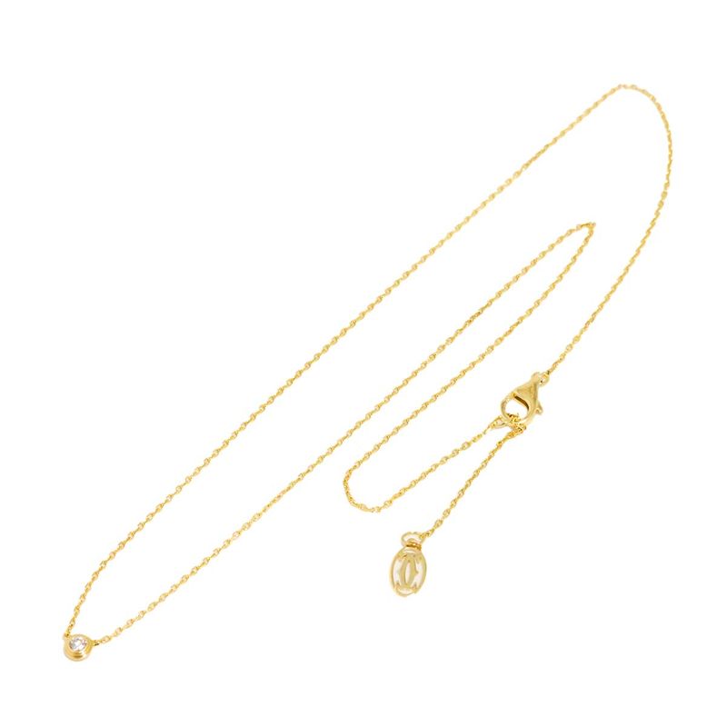 Cartier Damier Diamond Necklace XS 18K YG Yellow Gold 750 Diamant