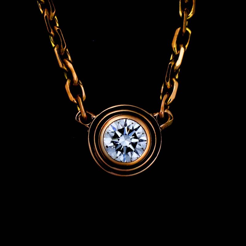 Cartier Dame Diamond Necklace XS 18K PG Pink Gold 750 Diamant