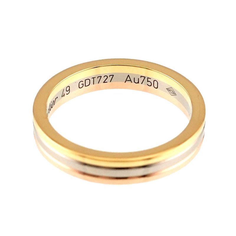 Cartier Vendome 49 Ring 18K YG WG PG Three Gold Colors