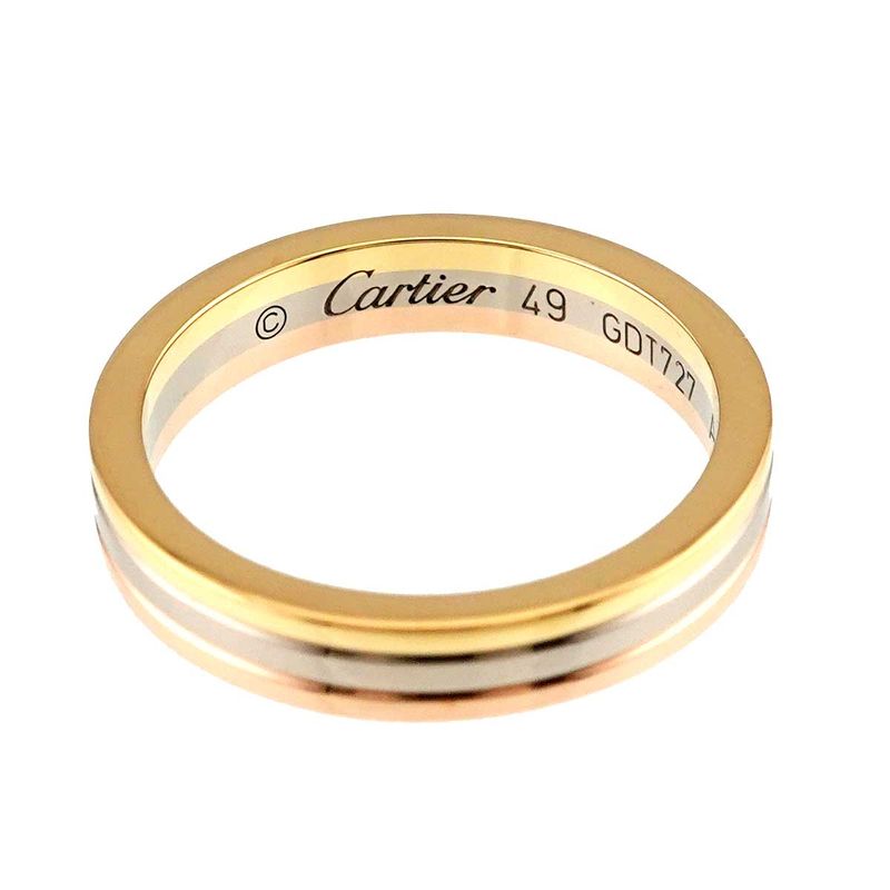 Cartier Vendome 49 Ring 18K YG WG PG Three Gold Colors