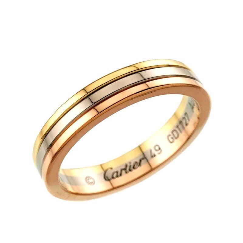 Cartier Vendome 49 Ring 18K YG WG PG Three Gold Colors