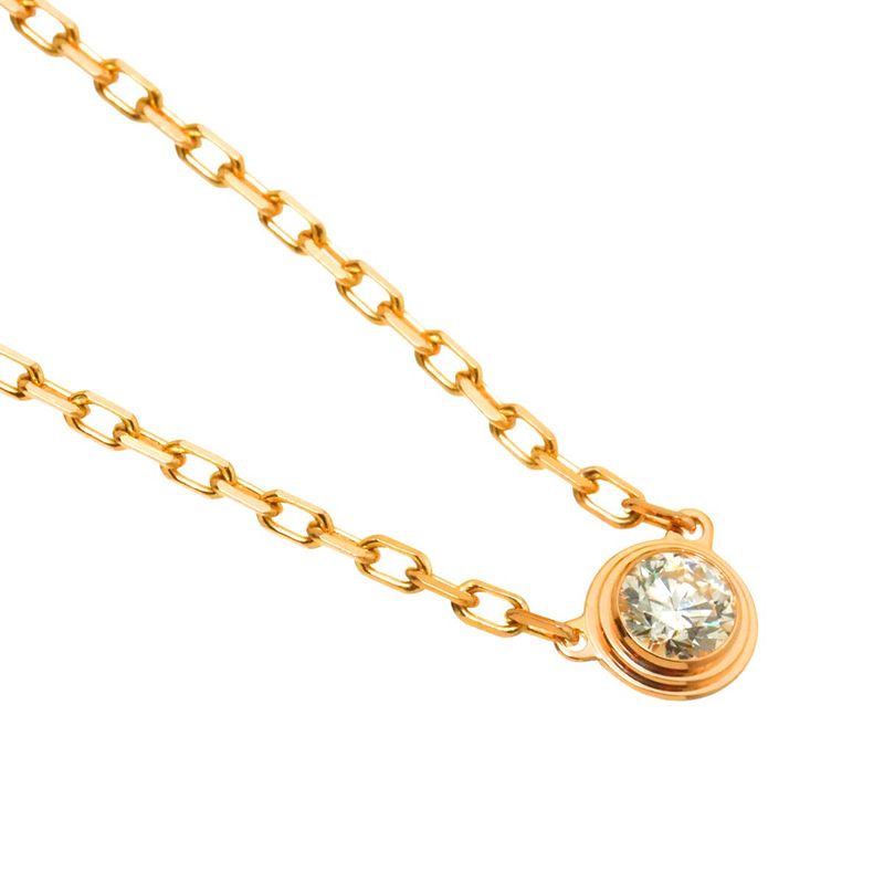 Cartier Dame Diamond Necklace Small SM 18K PG 750 Diamant