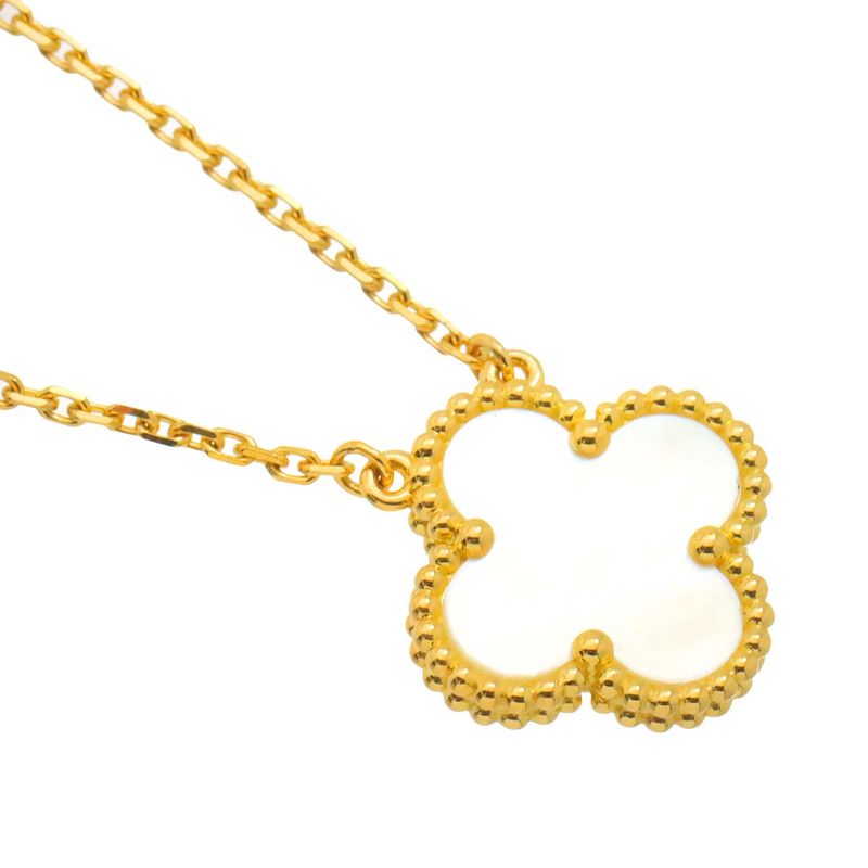 Van Cleef & Arpels Vintage Alhambra Shell Necklace 18K YG