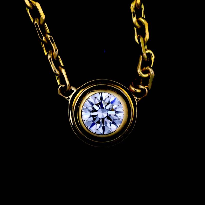 Cartier Dame Diamond Necklace XS 18K YG Yellow Gold 750 Diamant