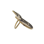 Hermes A Cheval Scarf Ring Metal Black Gold