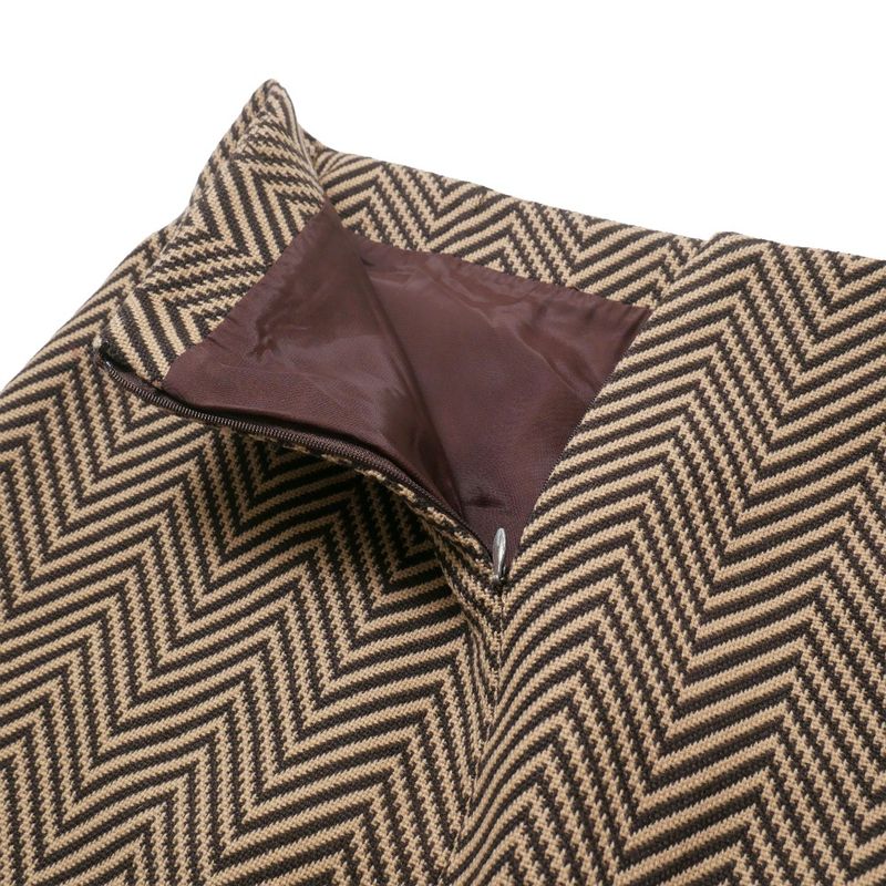 Celine Skirt 38 Herringbone Fleece Beige Brown