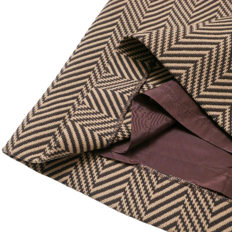 Celine Skirt 38 Herringbone Fleece Beige Brown