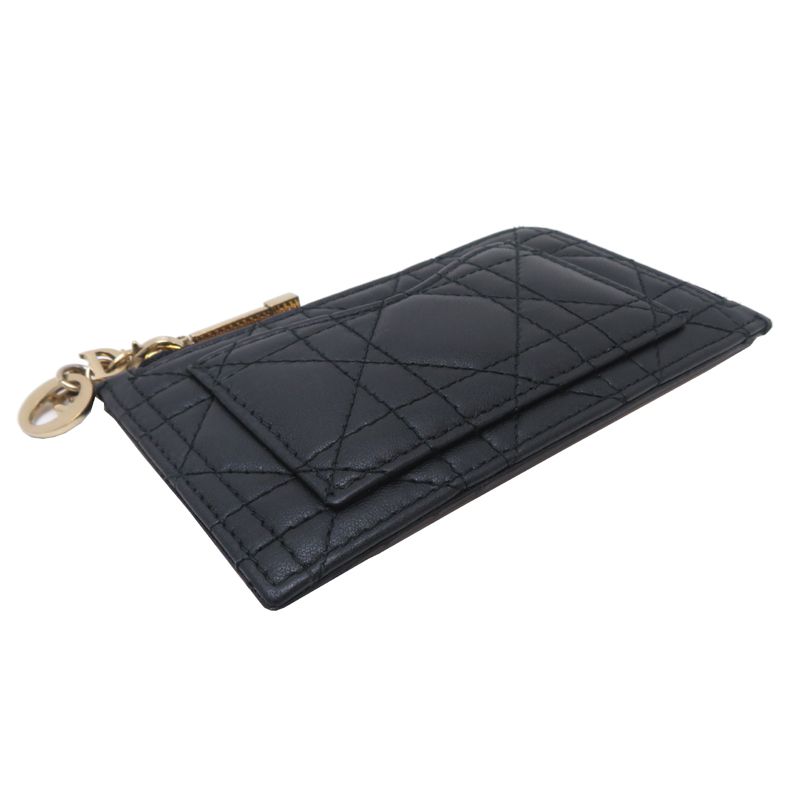 Dior Card Case Lambskin Black