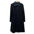 Bottega Veneta Coat 38 S Black Navy Long Sleeves Partial X
