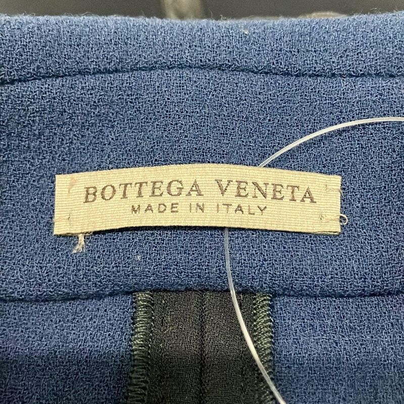 Bottega Veneta Coat 38 S Black Navy Long Sleeves Partial X