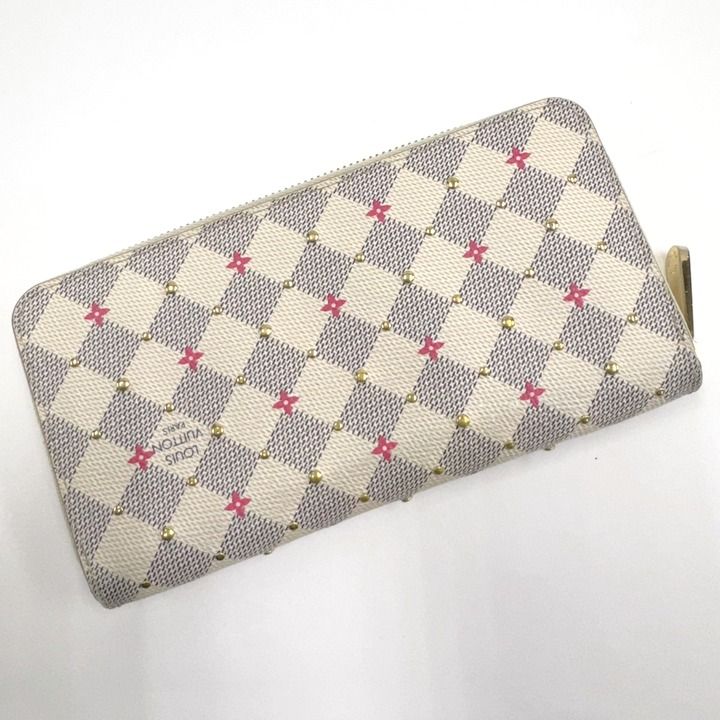 Louis Vuitton Studded Zippy Wallet Damier Azur