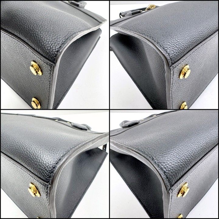 Louis Vuitton City Steamer MM 2-Way Shoulder Bag Leather Noir Black :noir