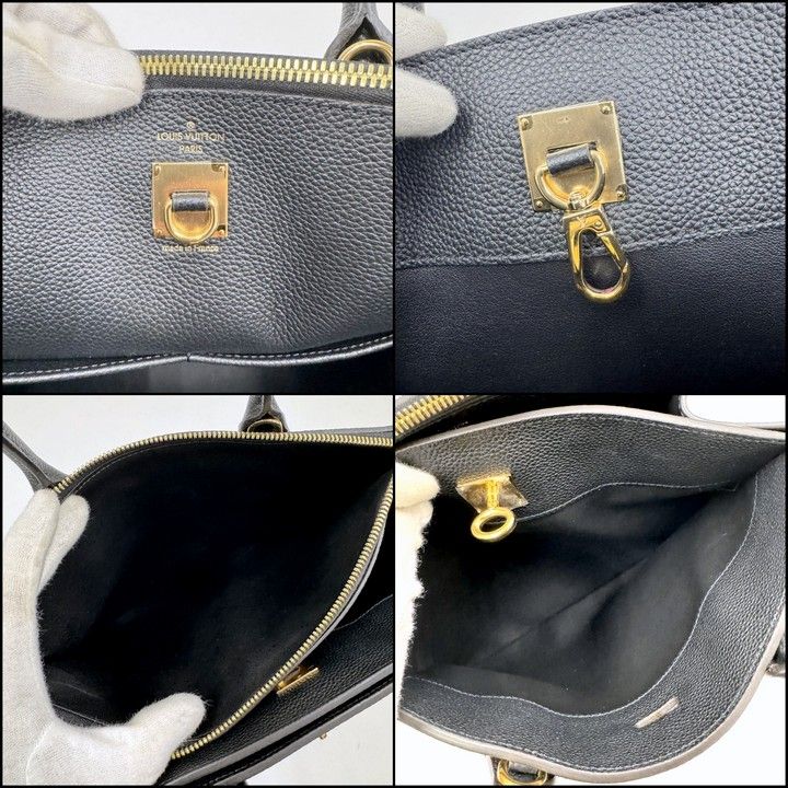 Louis Vuitton City Steamer MM 2-Way Shoulder Bag Leather Noir Black :noir