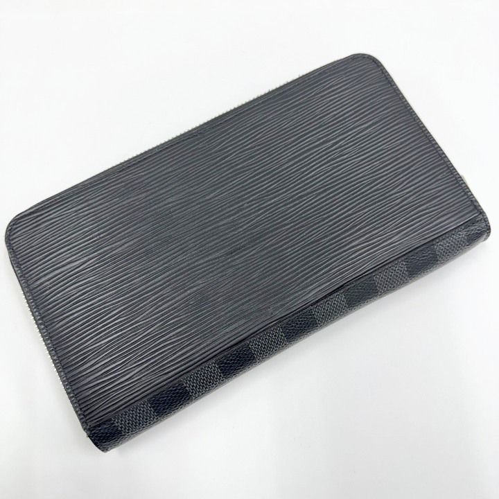 Louis Vuitton Zippy Organizer NM Wallet Epi Damier Graphite Taiga Outside: Navy Black