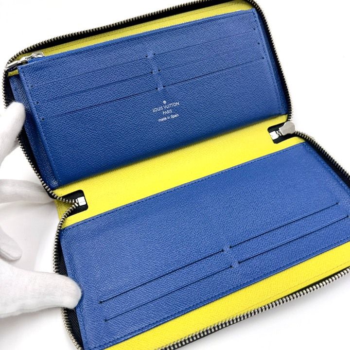 Louis Vuitton Zippy Organizer NM Wallet Epi Damier Graphite Taiga Outside: Navy Black