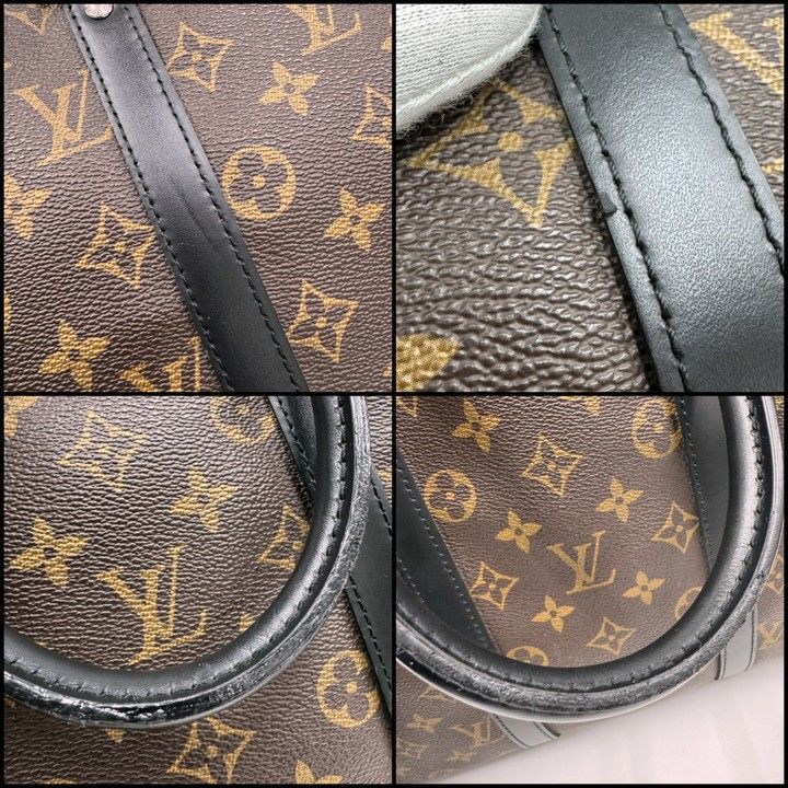 Louis Vuitton Porte Documents Voyage PM Business Bag Monogram Macassar Brown Black